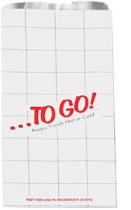 Bagcraft® Bag 6X4.75X14 IN 0.5 GAL Foil-Lined Paper Silver White ToGo! Insulated 500/Case