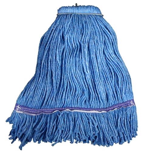 Layflat® Mop Head 20 OZ Blue Cotton Synthetic No Tangle Screw Type 12 Count/Case
