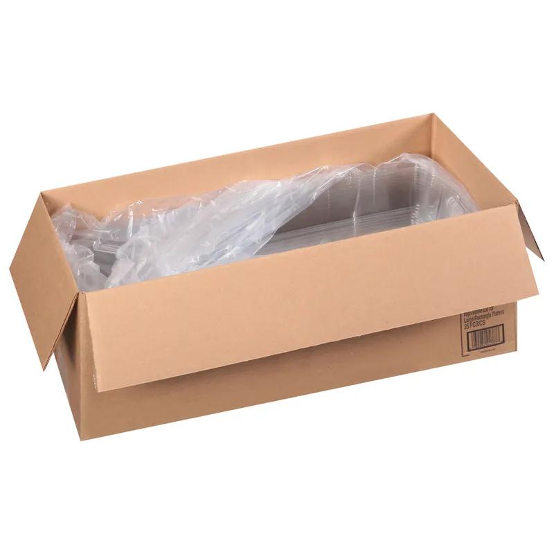 Mozaïk® Lid 9.43X22.43X2.48 IN PET Clear Rectangle For Platter 25/Case