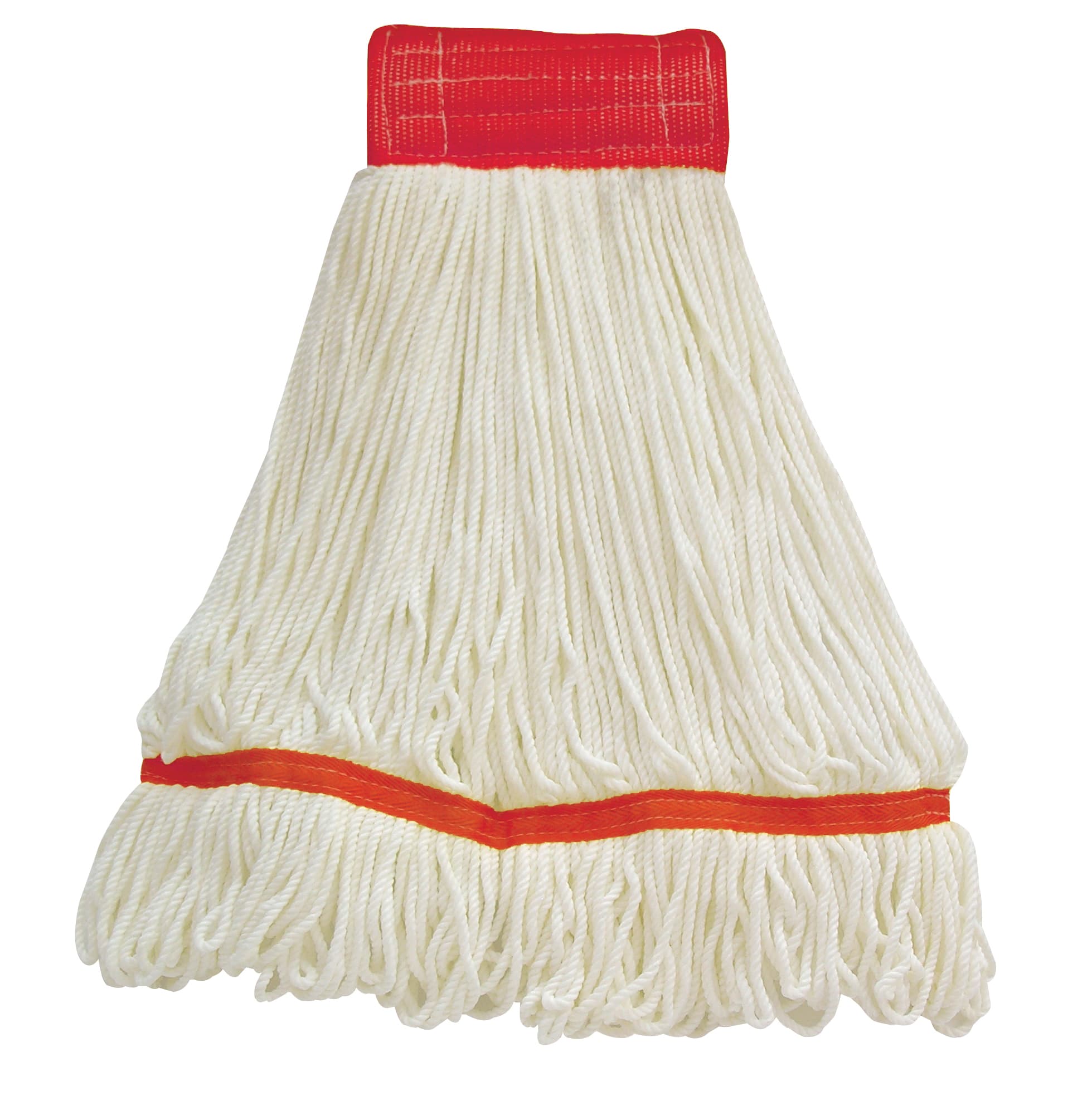 MaxiPlus® Mop Head Large (LG) White Microfiber Loop End 5IN Headband 1/Each