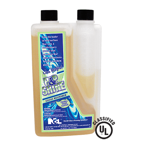 POP & SHINE Pine Floor Restorer 6.5X2.5X9.5 IN 1 L Burnishing Concentrate 6/Case