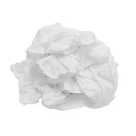 TaskBrand® T-Shirt Rag 10 LB Knit White Bleached Unwashed 1/Box