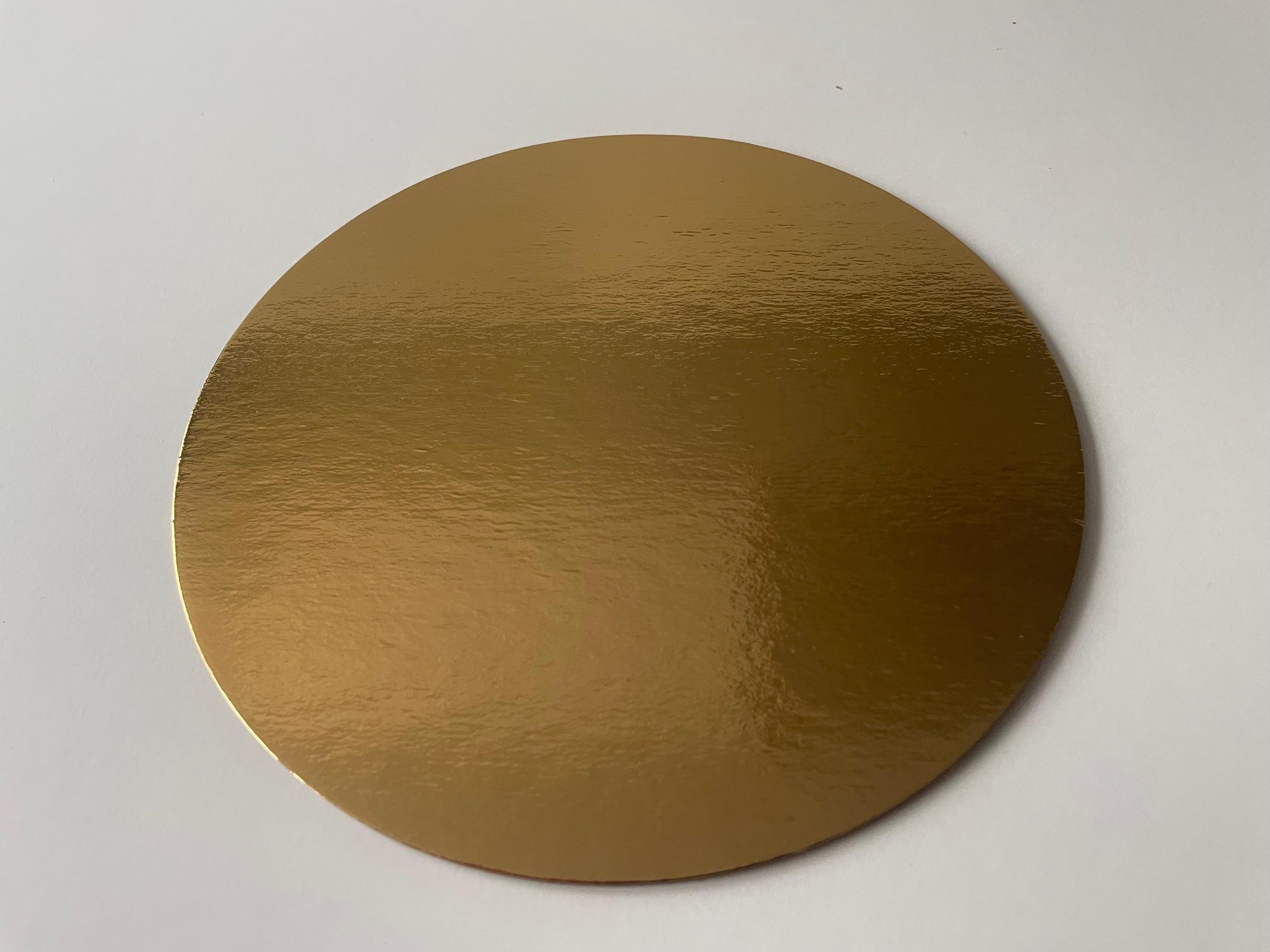 Cake Box 8 IN Gold Round Straight Edge 200/Case