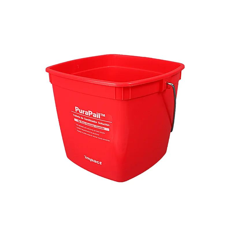 Impact® Sanitizing Pail 3 QT High-Density Polypropylene (HDPP) Red 12/Case