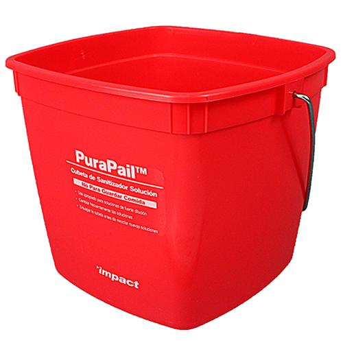 Impact® Sanitizing Pail 3 QT High-Density Polypropylene (HDPP) Red 12/Case