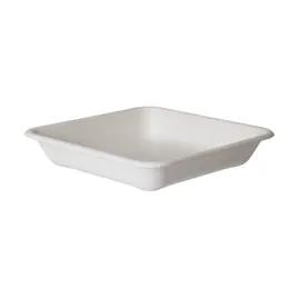 WorldView Take-Out Container Base 8X8 IN Sugarcane White Square 200/Case