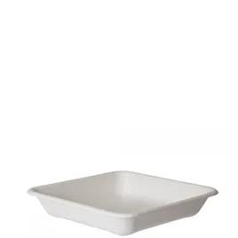 WorldView Take-Out Container Base 8X8 IN Sugarcane White Square 200/Case