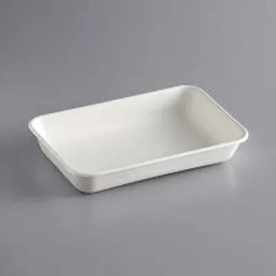 WorldView Take-Out Container Base 10X7 IN Sugarcane White Rectangle 200/Case