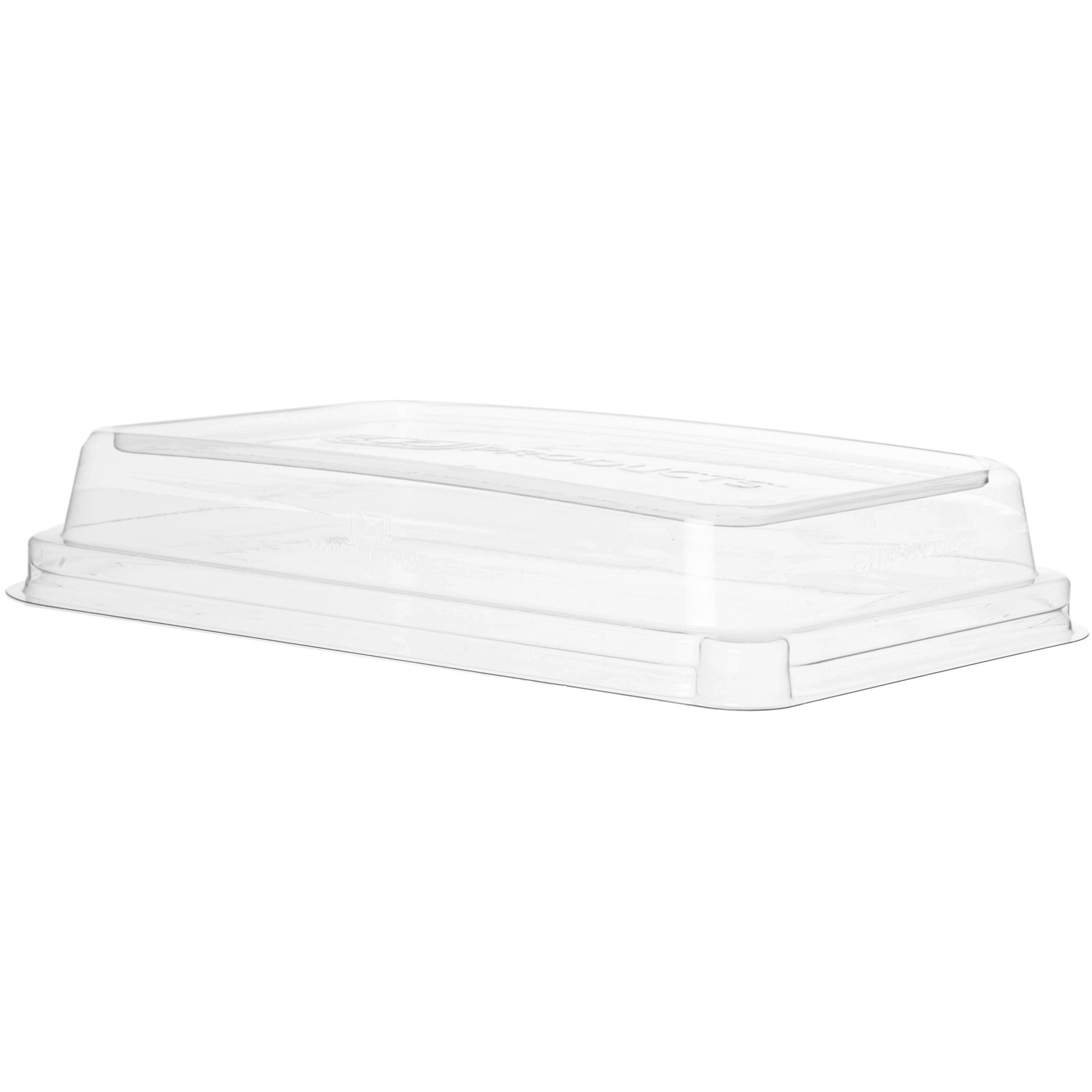 WorldView Lid Flat 10X7 IN RPET Clear Rectangle For 8 OZ Container 200/Case