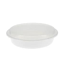 Take-Out Container Base & Lid Combo With Dome Lid 48 OZ PP White Clear Round 150/Case