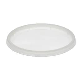 Lid Flat 4.7X0.4 IN 1 Compartment PE Clear Round For 8-32 OZ Deli Container Unhinged Recessed 480/Case
