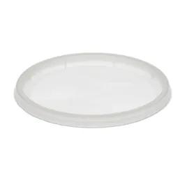 Lid Flat 4.7X0.4 IN 1 Compartment PE Clear Round For 8-32 OZ Deli Container Unhinged Recessed 480/Case