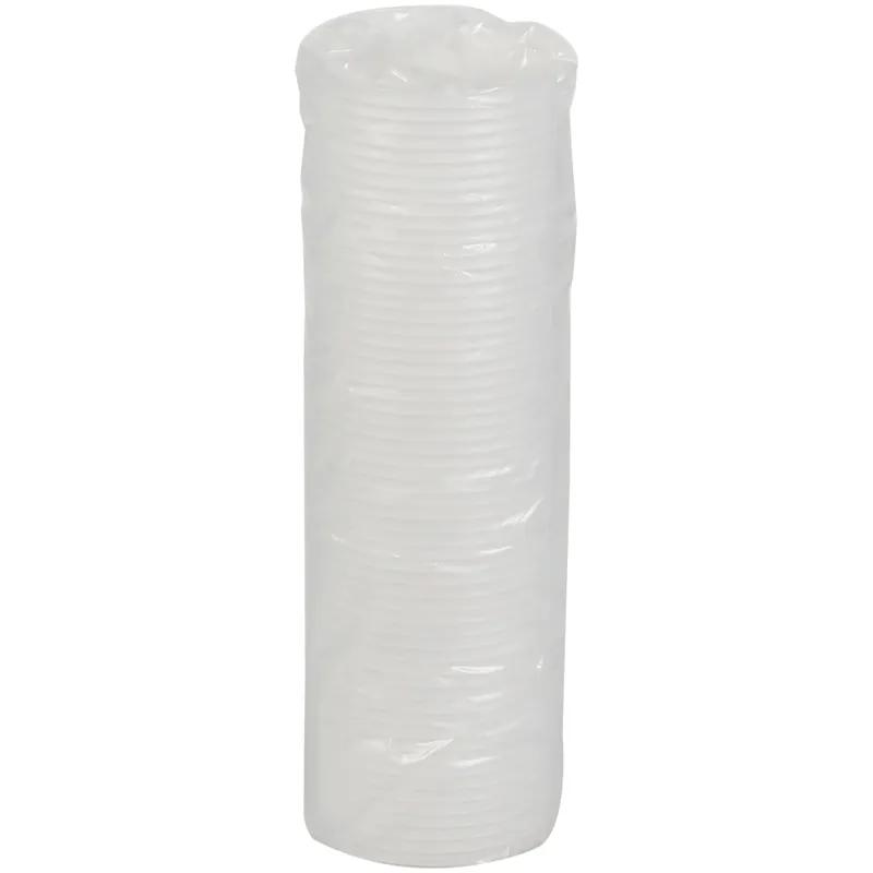 Lid Flat 4.7X0.4 IN 1 Compartment PE Clear Round For 8-32 OZ Deli Container Unhinged Recessed 480/Case