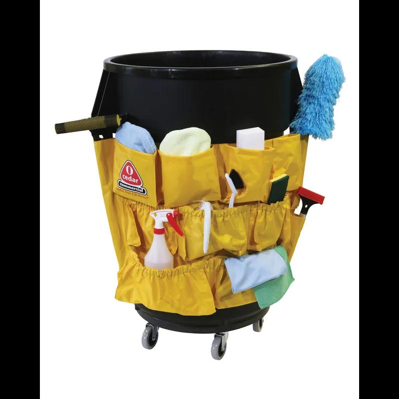 Gladiator™ Caddy Bag Fits 32 GAL & 44 GAL Containers Yellow Nylon 9-Pocket Adjustable Buckles 1/Each