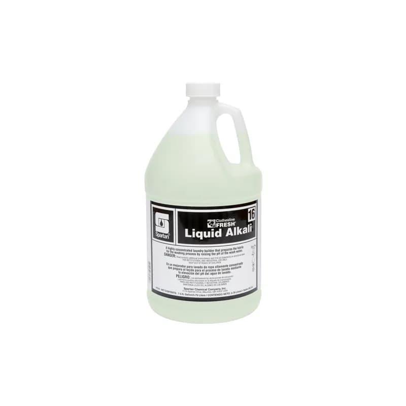 Clothesline Fresh® Liquid Alkali 16 Mild Scent Laundry Builder 1 GAL Alkaline Liquid 4/Case