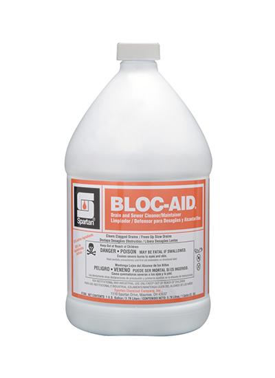 Bloc-Aid® Unscented Drain Cleaner 1 GAL Alkaline RTU 4/Case