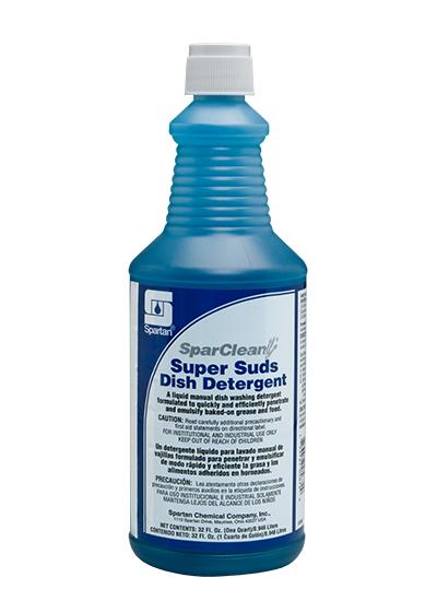 SparClean® Super Suds 48 Clean Scent Manual Dish Detergent 1 QT Neutral Liquid 12/Case