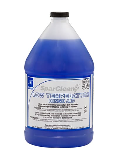 SparClean® 53 Mild Scent Rinse Aid Rinse Aid 1 GAL Low Temperature Alkaline Liquid 1/Gallon