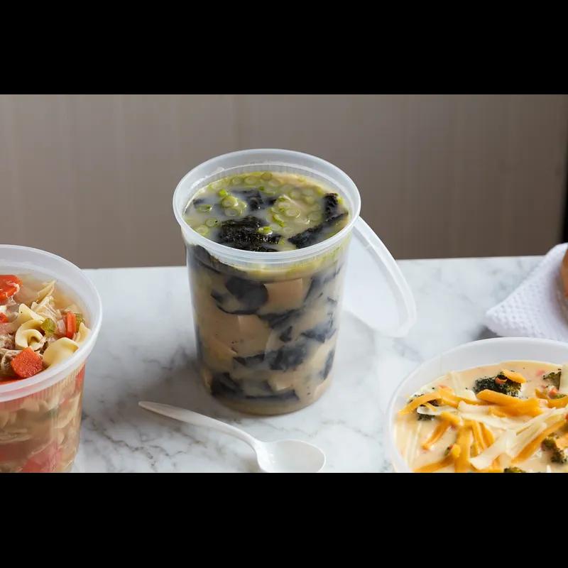 Deli Container Base 32 OZ PP Clear Round Microwave Safe 480/Case