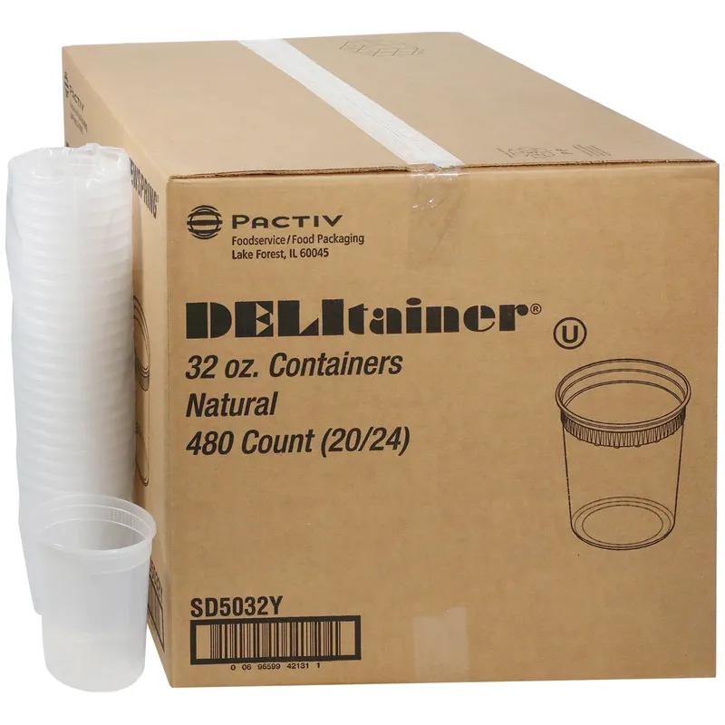 Deli Container Base 32 OZ PP Clear Round Microwave Safe 480/Case