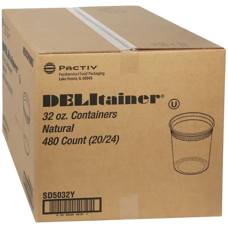Deli Container Base 32 OZ PP Clear Round Microwave Safe 480/Case
