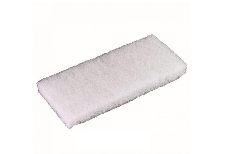 Utility Pad 4.5X10 IN Light Duty Synthetic Fiber White 20/Case