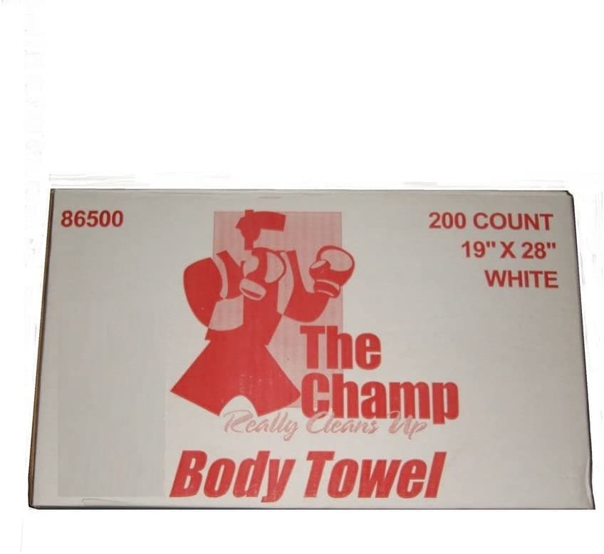The Champ Towel Folded: 19X28 IN Cloth White Folded Soft 200/Case