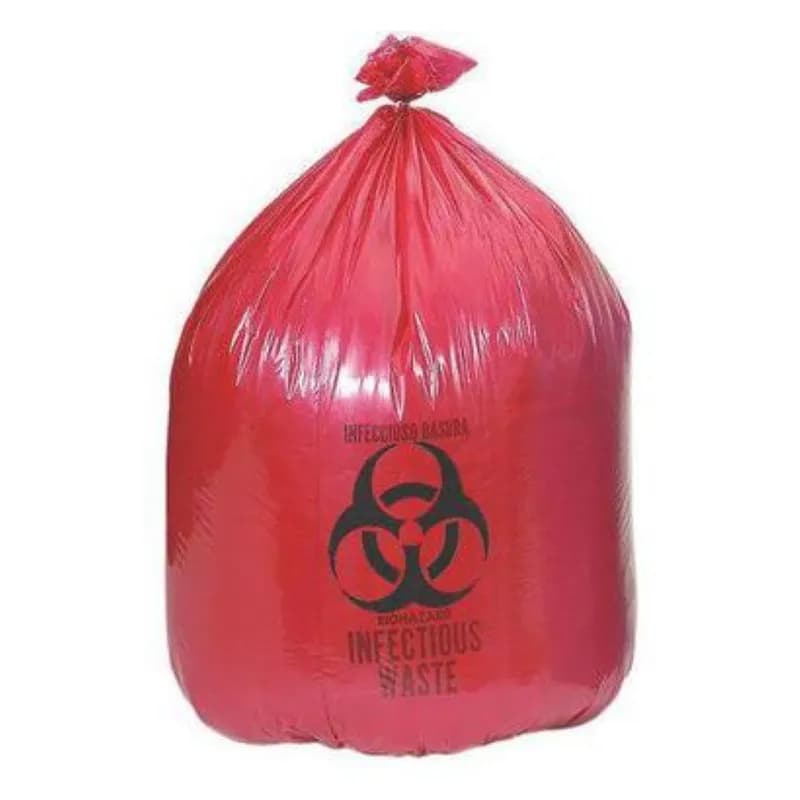Biohazard Bag 24X20 IN Red 1.2MIL 250/Case