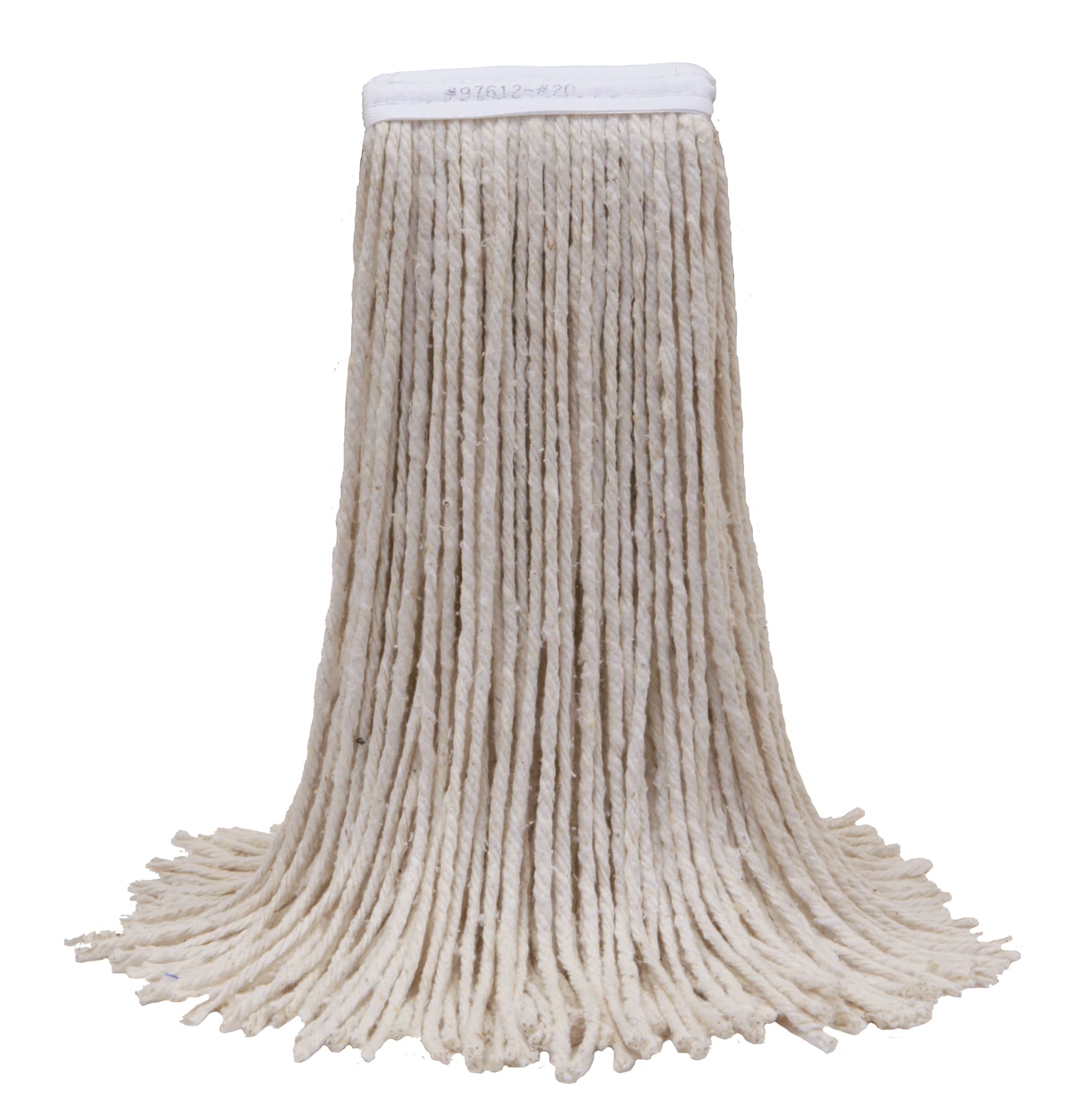 MaxiCotton™ Mop Head 18X6X1 IN 24 OZ White Cotton 4PLY 1.25IN Narrow Headband 1/Each