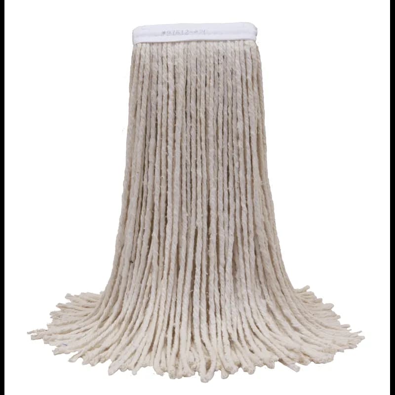 MaxiCotton™ Mop Head 18X6X1 IN 24 OZ White Cotton 4PLY 1.25IN Narrow Headband 1/Each