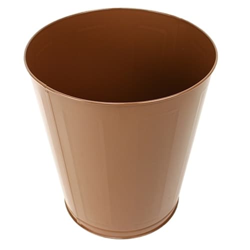 Impact® Trash Can 28 QT Brown Round Steel 6 Count/Case