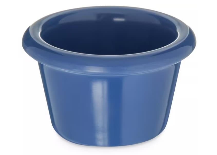 Carlisle Foodservice Products® Ramekin 1.5 OZ Melamine Ocean Blue Smooth 48/Case