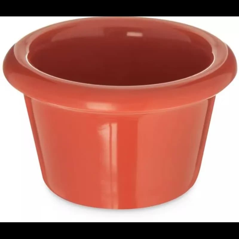 Carlisle Foodservice Products® Ramekin 1.5 OZ Melamine Sunset Orange Smooth 48/Case