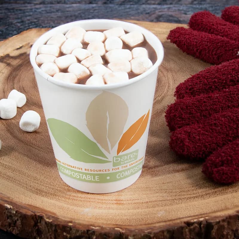 Solo® Bare® by Solo® Eco-Forward® Hot Cup 10 OZ SSPLA Multicolor Bare 50 Count/Bag 20 Bags/Case 1000 Count/Case