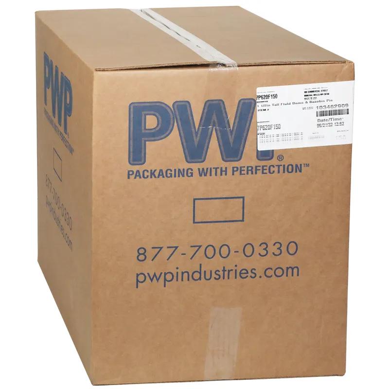 Pie Container & Lid Combo With High Dome Lid 6.83X1.5 IN PET Clear Black Round Fluted 150/Case