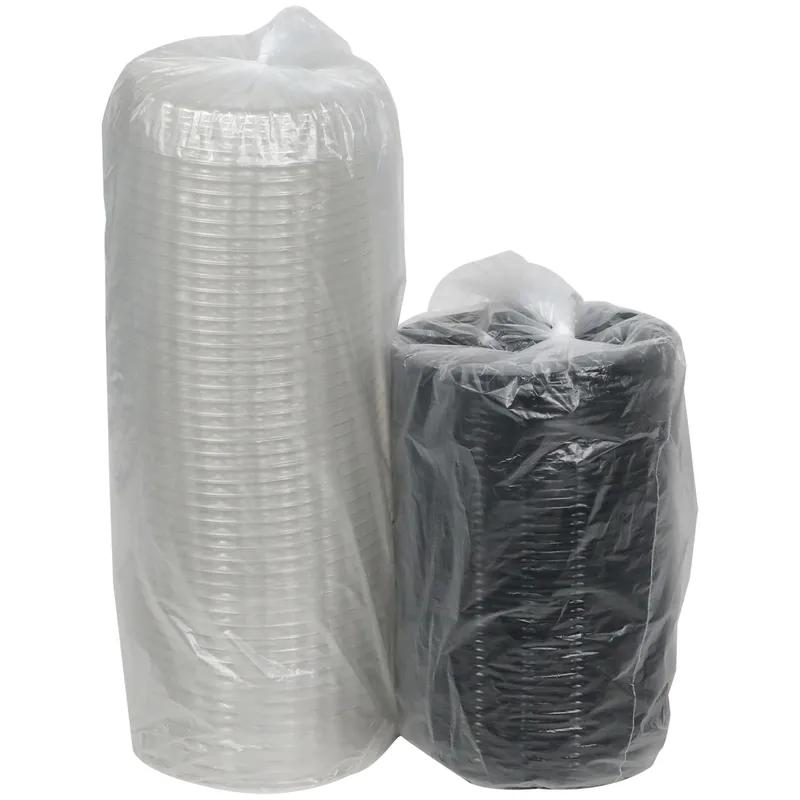 Pie Container & Lid Combo With High Dome Lid 6.83X1.5 IN PET Clear Black Round Fluted 150/Case