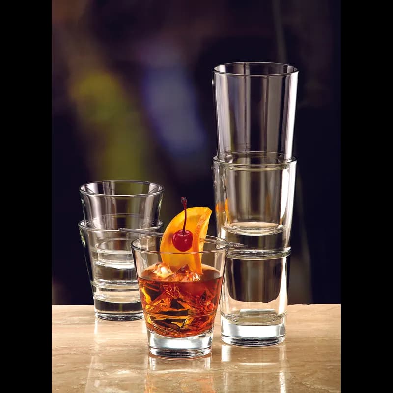 Endeavor Beverage Glass 16 FLOZ Glass Stackable 12/Case