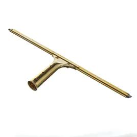 GoldenClip® Window Squeegee Brass Rubber Gold Black Complete Straight With 16IN Head 1/Each