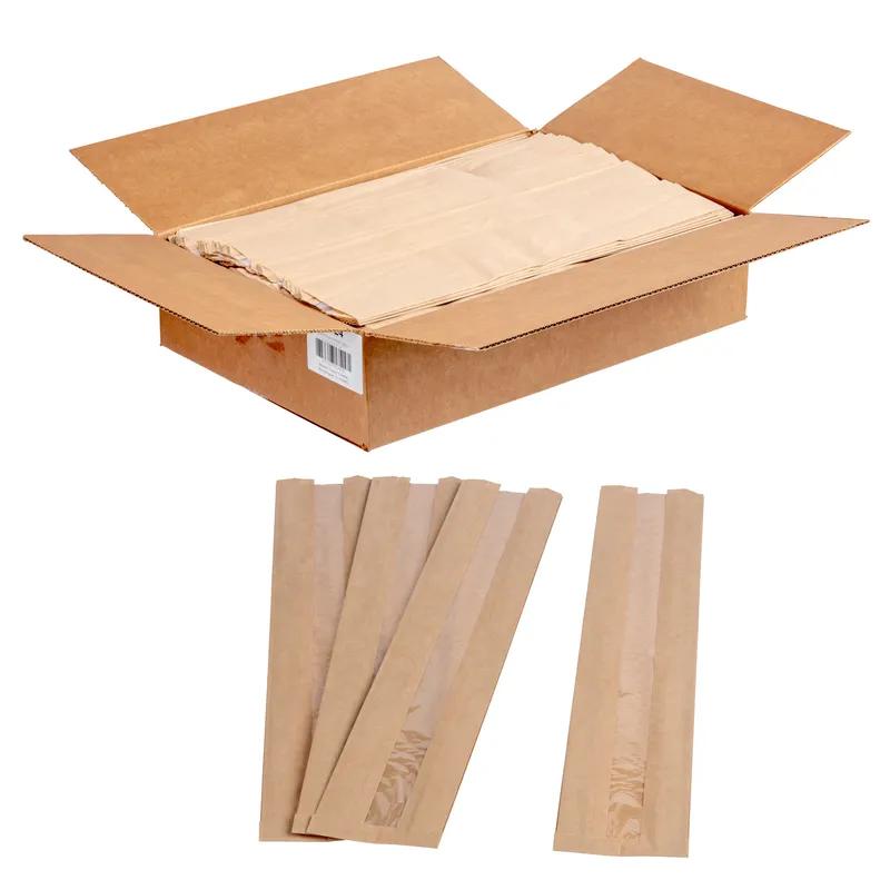 French Bread Bag 4.5X2X24 IN Paper Natural Plain Panel 1000/Case