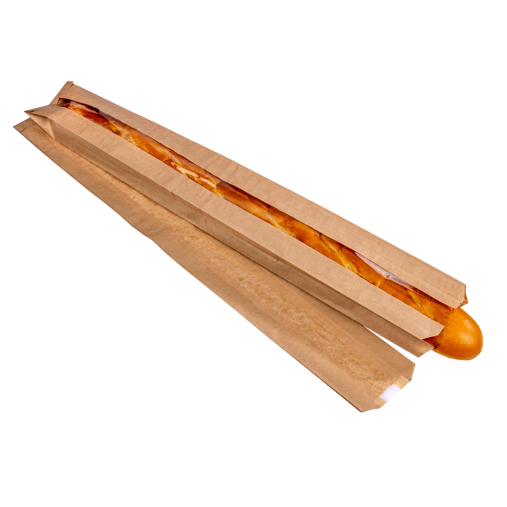 Bread Baguette Bag 4.5X2X35 IN Paper Natural Plain Panel 500/Case