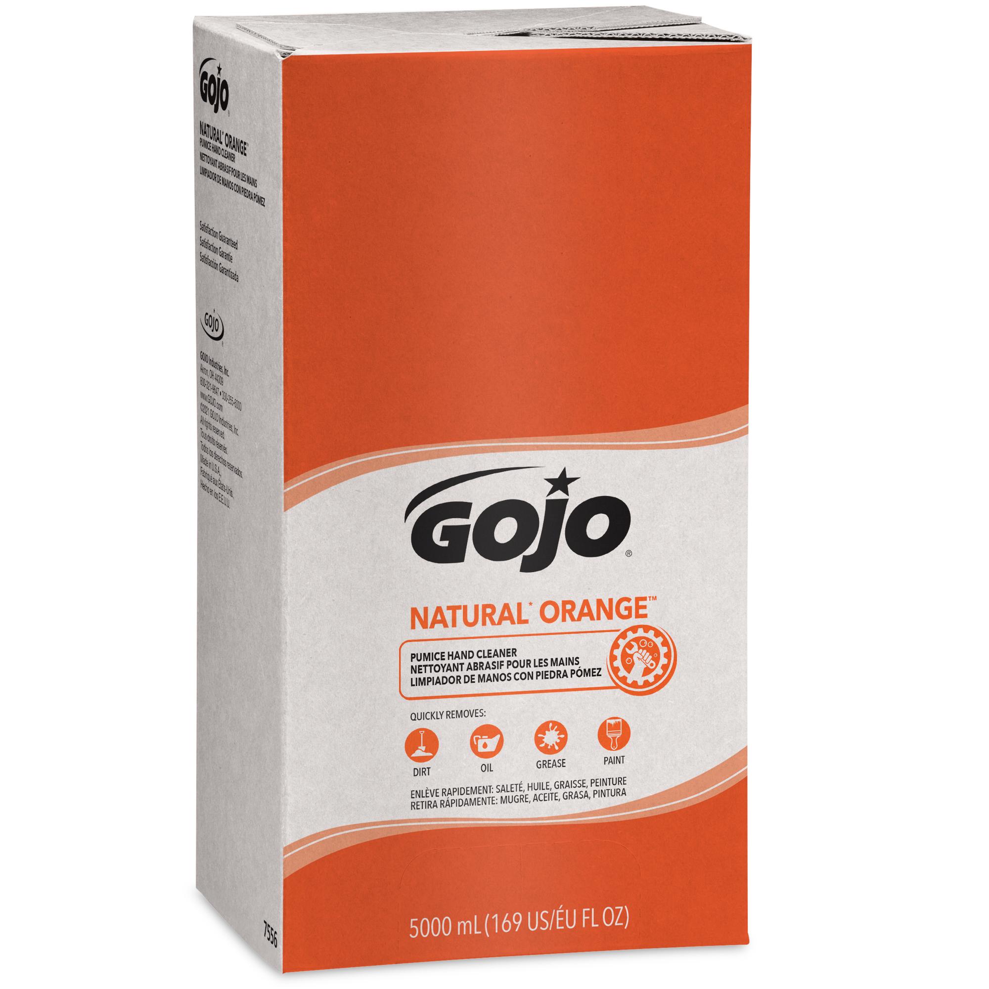 GOJO® Natural Orange Hand Cleaner Liquid 5000 mL 4.75X6.56X12.12 IN White Pumice For PRO TDX 5000 2/Case