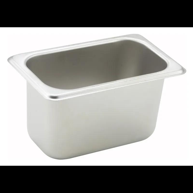 Steam Table Pan 1/9 Size 4 IN 18/8 Stainless Steel Rectangle 1/Each