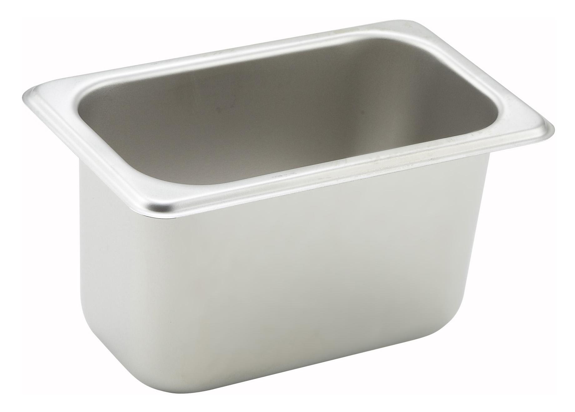 Steam Table Pan 1/9 Size 4 IN 18/8 Stainless Steel Rectangle 1/Each