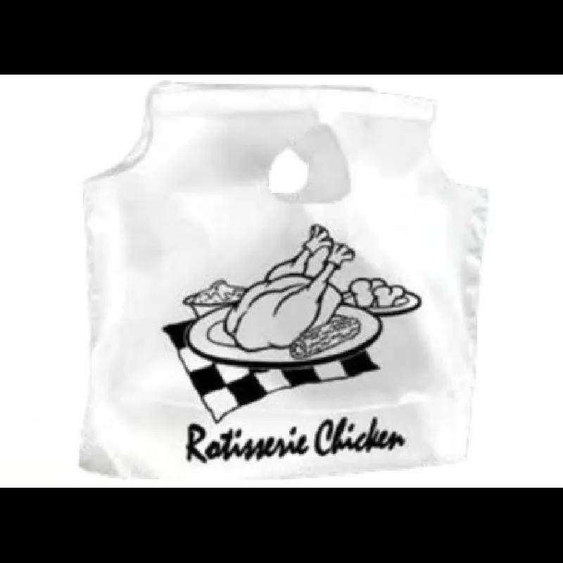 Rotisserie Bag 17 IN High-Density Polyethylene (HDPE) White Kwik Karry With Die Cut Handle Closure 1000/Case