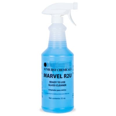 MARVEL R2U Glass Cleaner 32 OZ All Purpose Liquid 4/Case