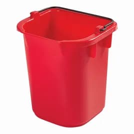 Pail 7.13X8.44X9.25 IN 5 QT Plastic Red 4/Case