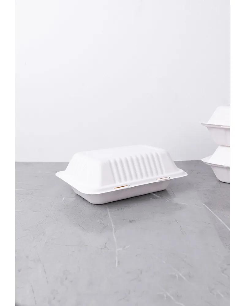 Take-Out Box 9X6 IN Sugarcane White 250/Case