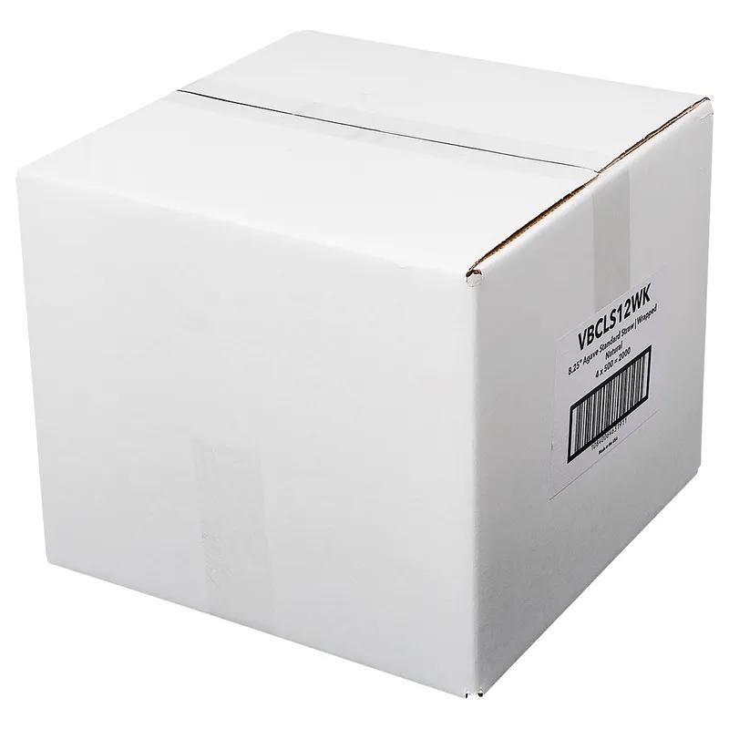 Victoria Bay Straw 8.25 IN Agave Natural Wrapped 500 Count/Pack 4 Packs/Case 2000 Count/Case