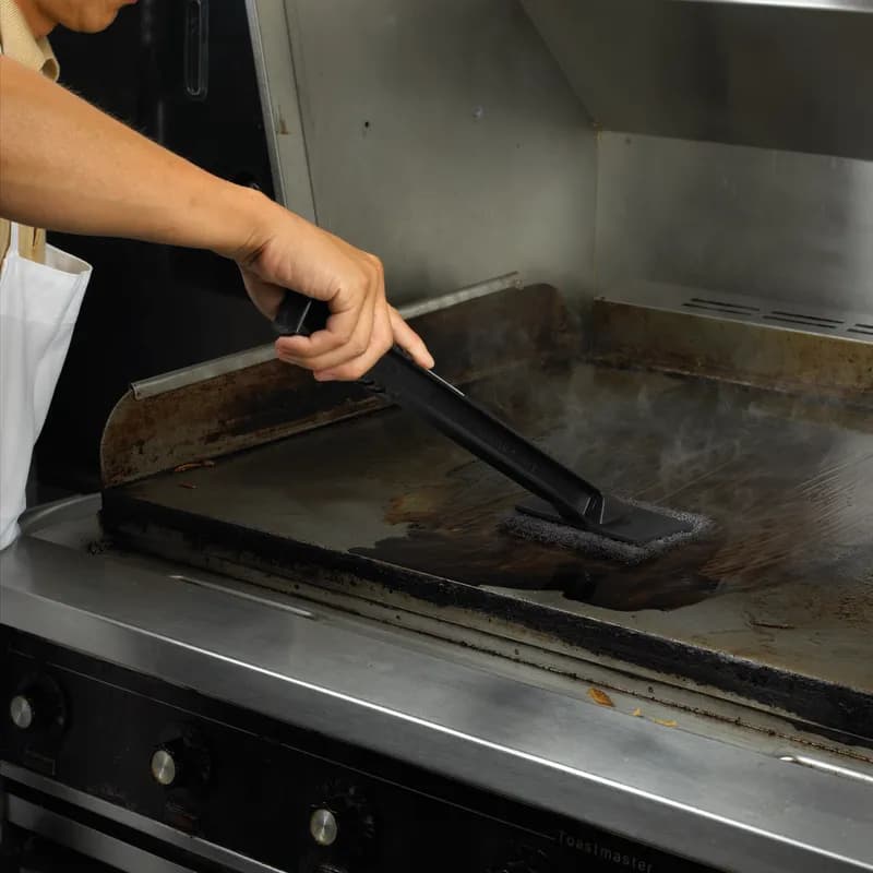 3M™ 46 Griddle Polishing Pad 5.25X4 IN Heavy Duty Fiber Gray Rect Dishwasher Safe Heavy Duty 20 Count/Box 3 Box/Case