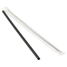 Victoria Bay Straw 8.25 IN Agave Black Wrapped 500 Count/Pack 4 Packs/Case 2000 Count/Case